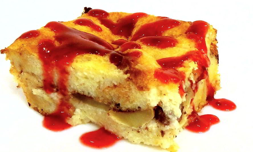 Рецепт хлебного пудинга с яблоками