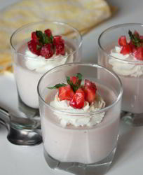 Клубничная панна котта