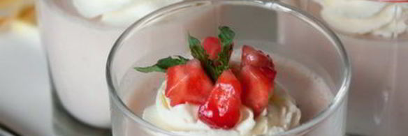 клубничная панна котта