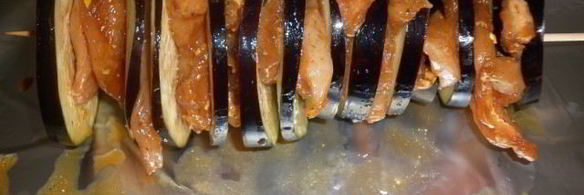 баклажановые конфетки с курицей