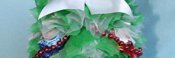 елка из шампанского и конфет