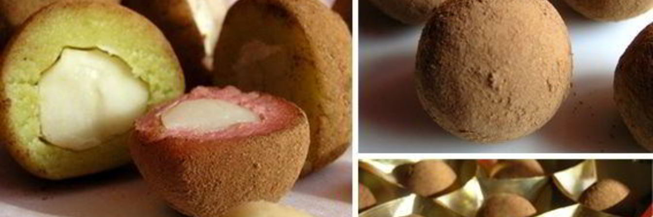 Конфеты из марципана с орехом макадамия