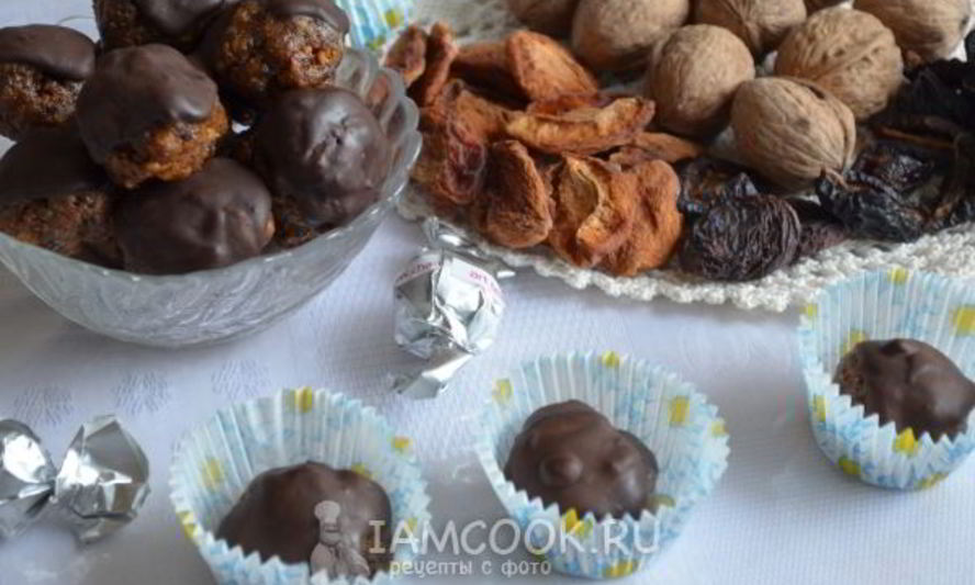 Рецепт конфет из сухофруктов