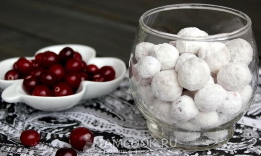 Рецепт конфет клюква в сахаре