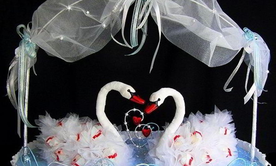 Рецепт лебедей из конфет