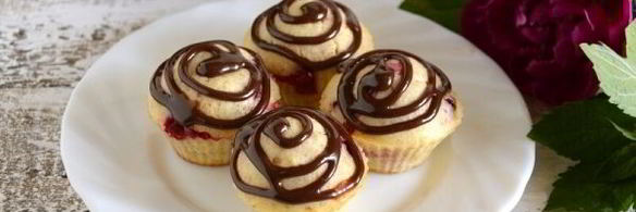 маффины конфетки с брусникой