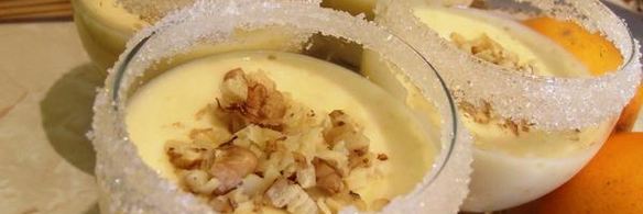 апельсиновое крем-брюлле с белым вином