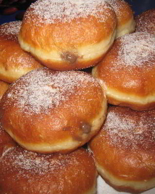 Берлинеры с шоколадным кремом