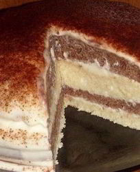 Домашний тортик на кефире со сметанным кремом