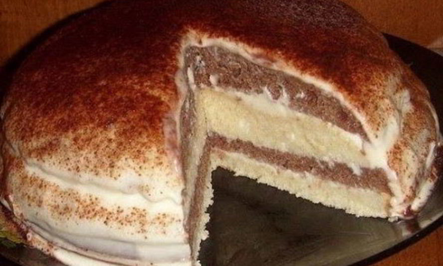 Рецепт домашнего тортика на кефире со сметанным кремом