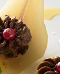 Груши, фаршированные шоколадным кремом