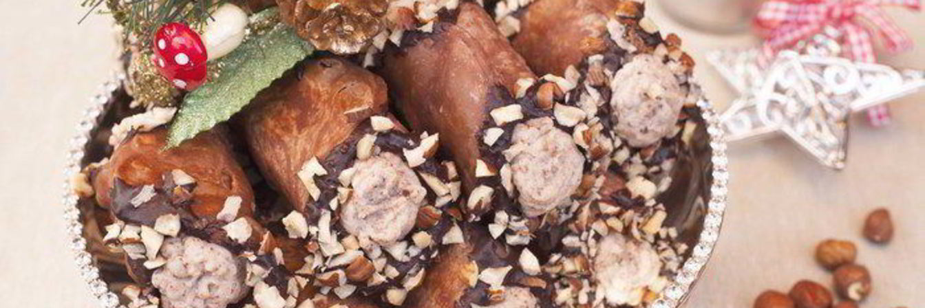 Канноли с каштановым кремом