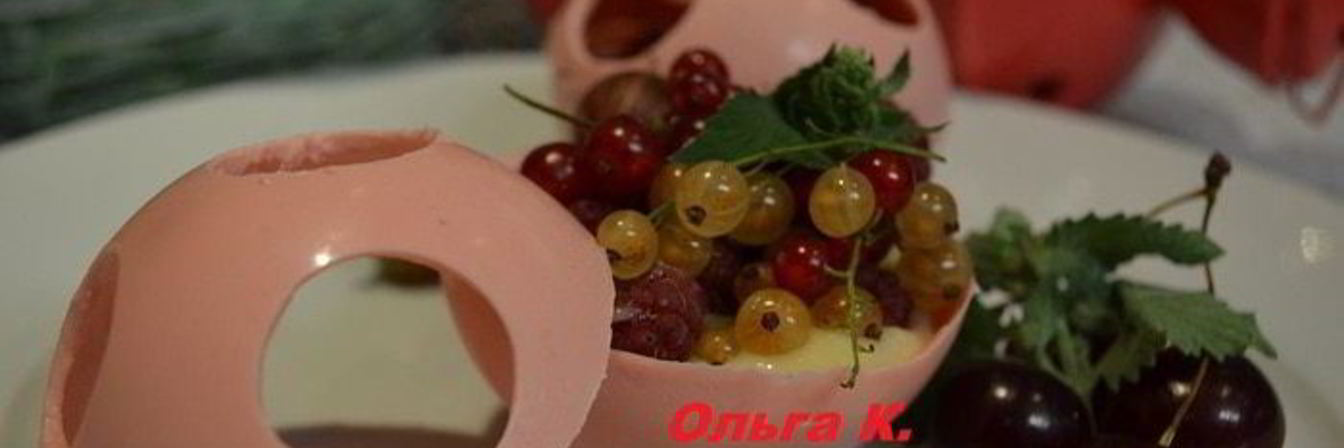 Клубничные шоколадные шары с лимонным кремом