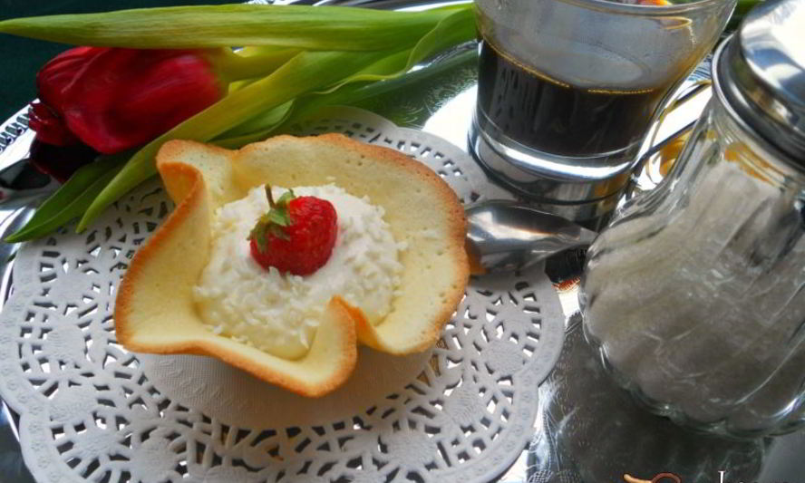 Рецепт корзиночек с творожным кремом