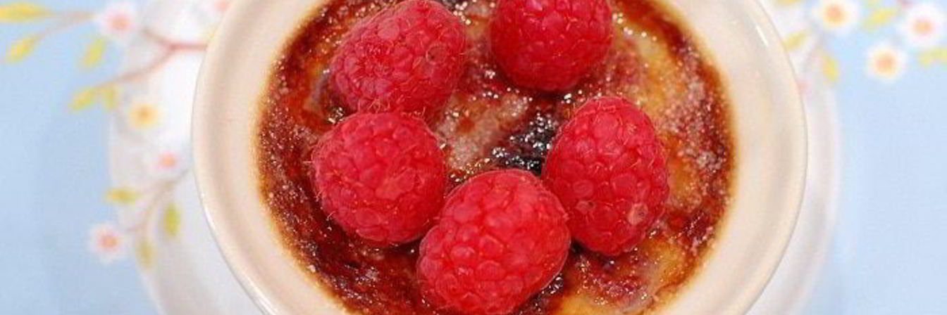 Крем-брюле с малиной