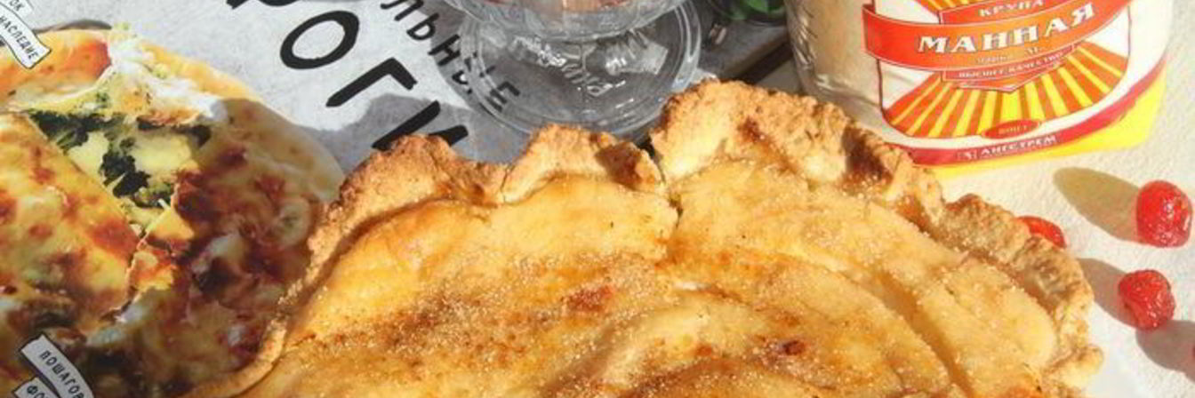 Кростата с манным кремом