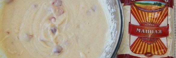 кростата с манным кремом