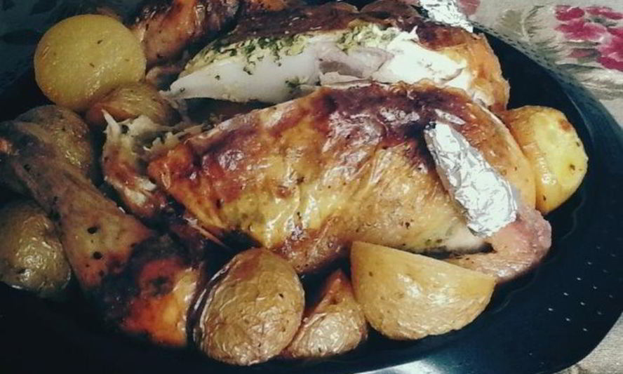 Рецепт курицы, фаршированной крем-сыром и зеленью