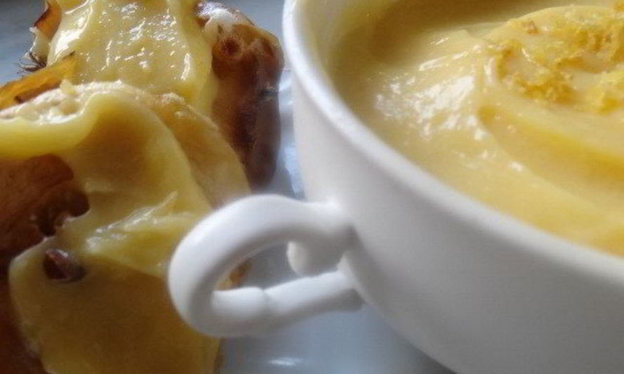 Рецепт лимонного заварного крема-десерта без муки