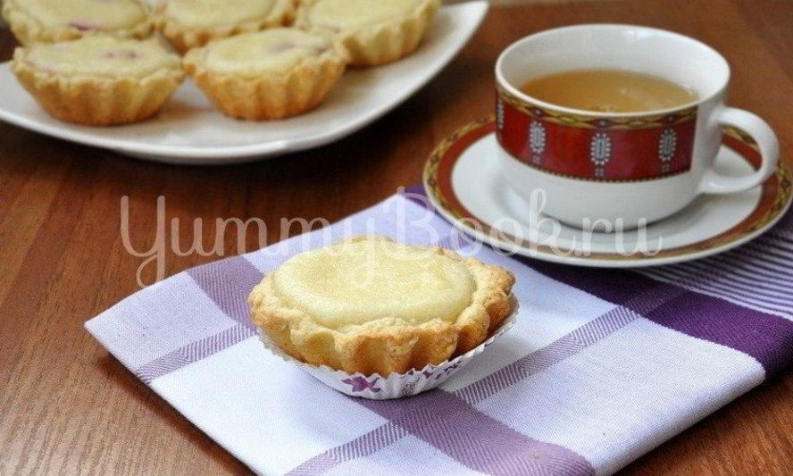 Рецепт песочных корзиночек с творожным кремом