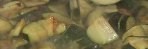 рагу из кабачков с кремом из цукини