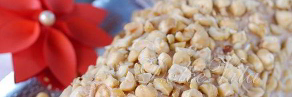 рулет рождественское полено с шоколадно-ореховым кремом