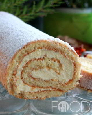 Рулет со сливочным кремом