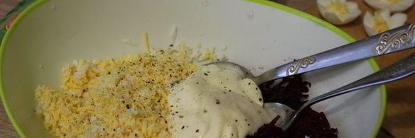 сельдь под свекольным крем-соусом