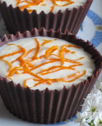 Шоколадные корзиночки с творожным кремом