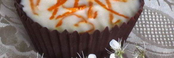 шоколадные корзиночки с творожным кремом