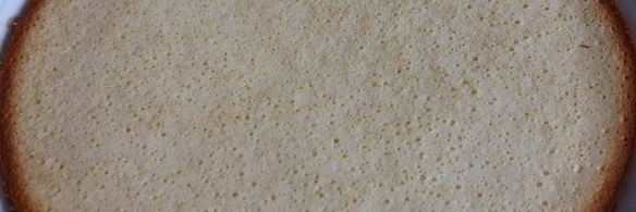 тонкие бисквитные коржи с жимолостью и сливочным кремом