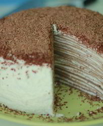 Тортик из блинов с шоколадным кремом