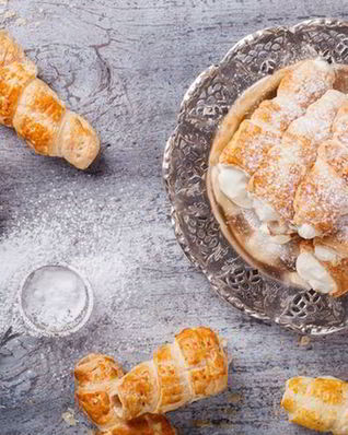 Трубочки с кремом