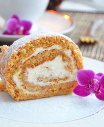 Тыквенный рулет со сливочным кремом