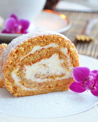 Тыквенный рулет со сливочным кремом