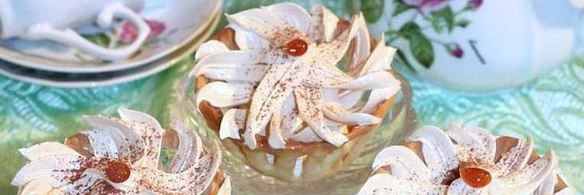 ванильные корзиночки с карамельным кремом