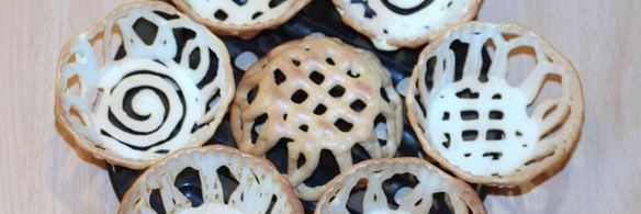 ванильные корзиночки с карамельным кремом