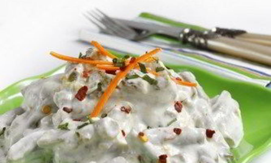 Рецепт зеленой фасоли с чесночным кремом