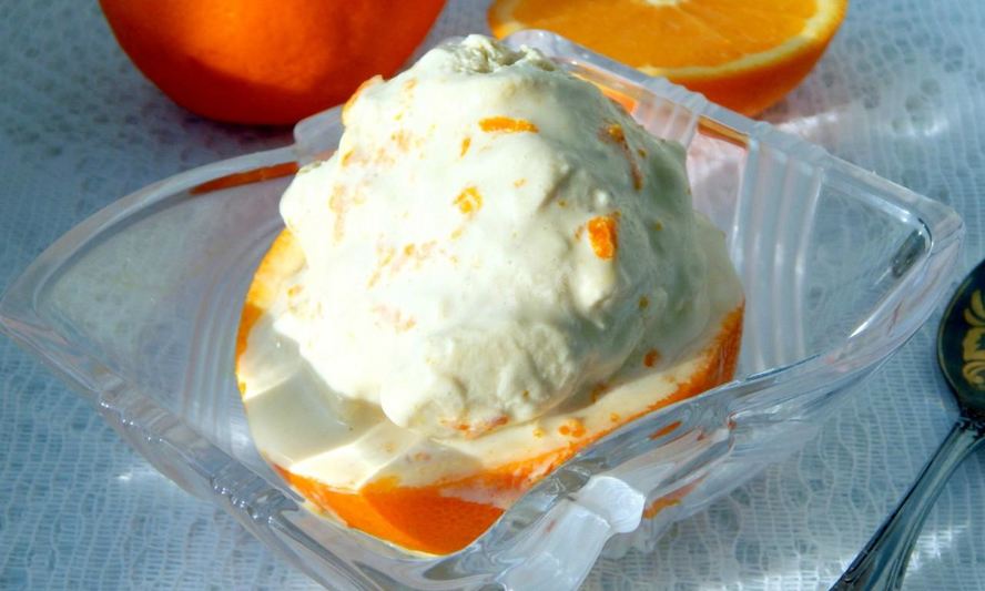 Рецепт апельсинового мороженого с апельсинами