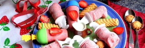 бананово-клубничное мороженое