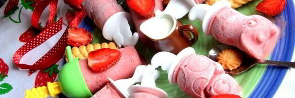 бананово-клубничное мороженое