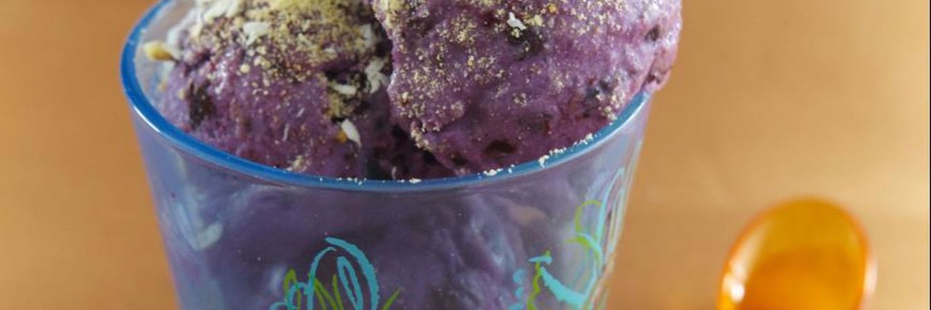 Чернично-кокосовое мороженое