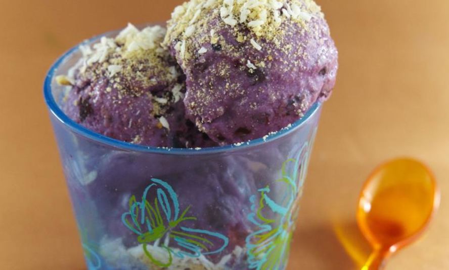 Рецепт чернично-кокосового мороженого