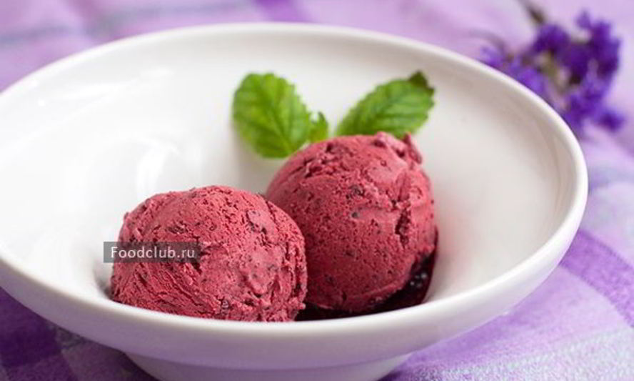 Рецепт черничного мороженого