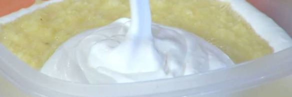 йогуртовое мороженое с ананасом