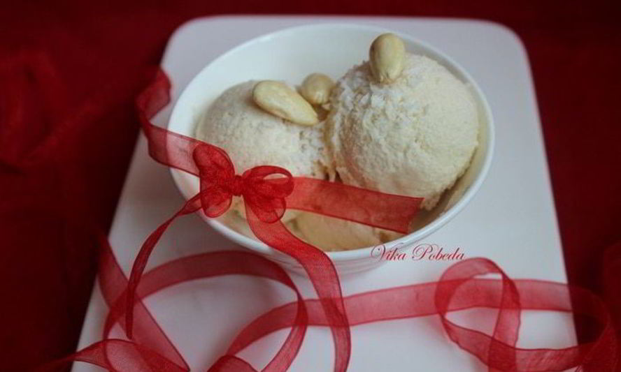 Рецепт кокосово-миндального мороженого рафаэлло