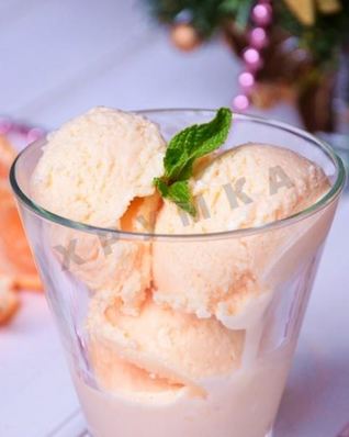 Легкое домашнее мороженое мандариновое