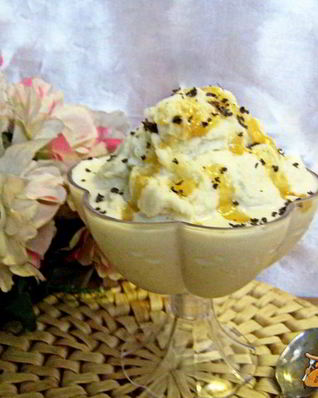 Мороженое из зеленого чая с мятой и корицей