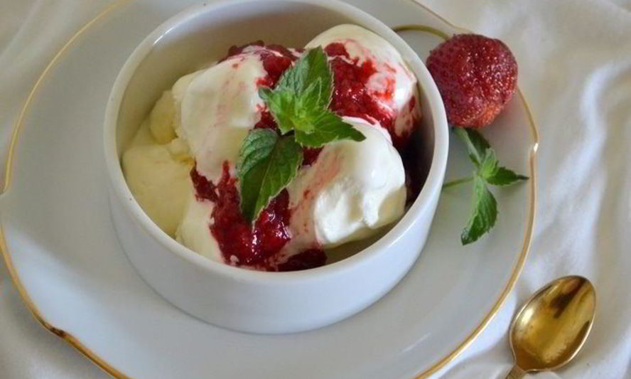Рецепт мороженого с клубникой и малиной