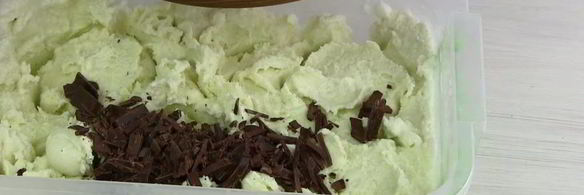 мороженое с мятой и шоколадом